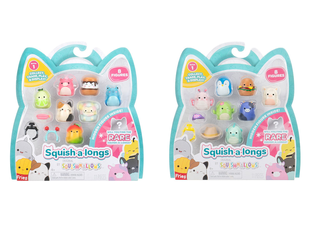 Squish a long pack 8 personaggi e 2 accessori | Rei Toys