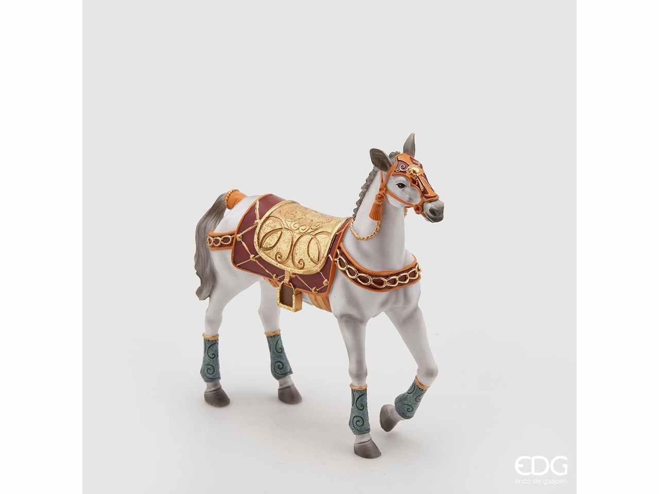 Cavallo bianco h22x21x6,5cm