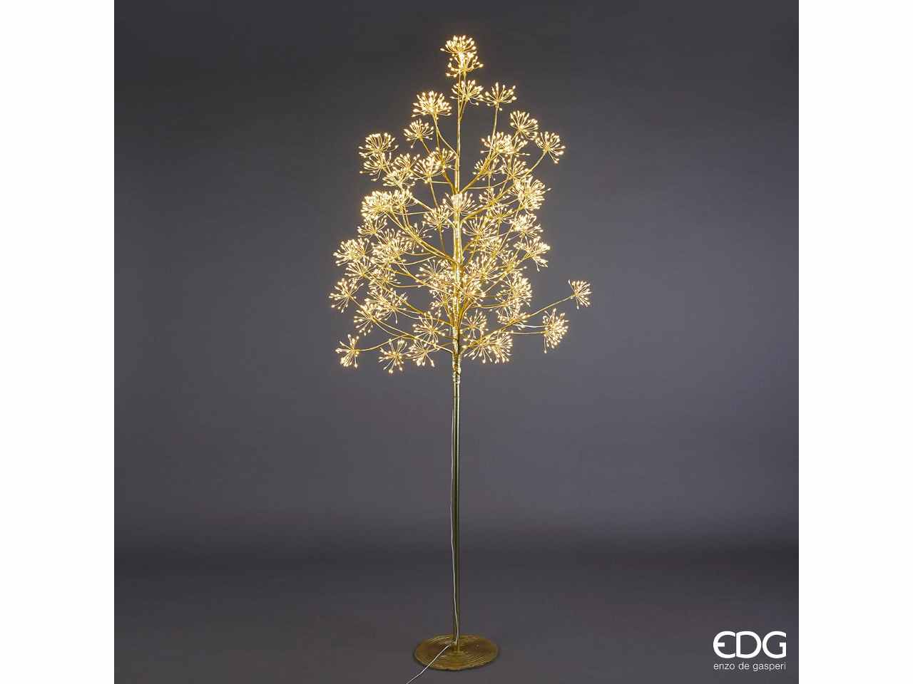 Albero faggio con 2016led h.210cm oro