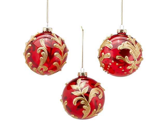 Sfera vetro d10cm c/dec. oro 683969,42