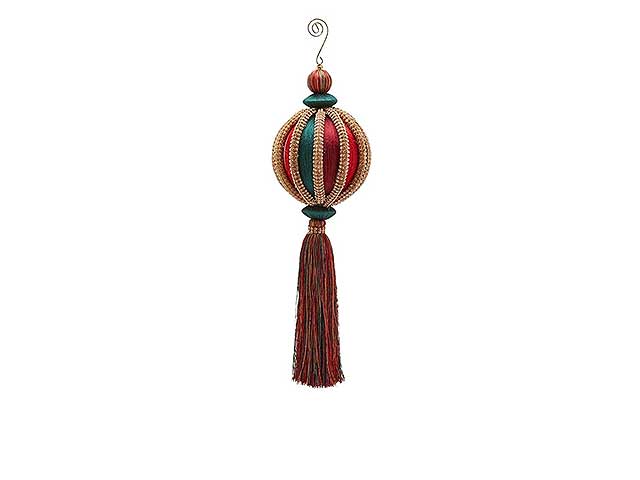 Sfera h32xd10cm verde/rossa c/nappa 340264,74