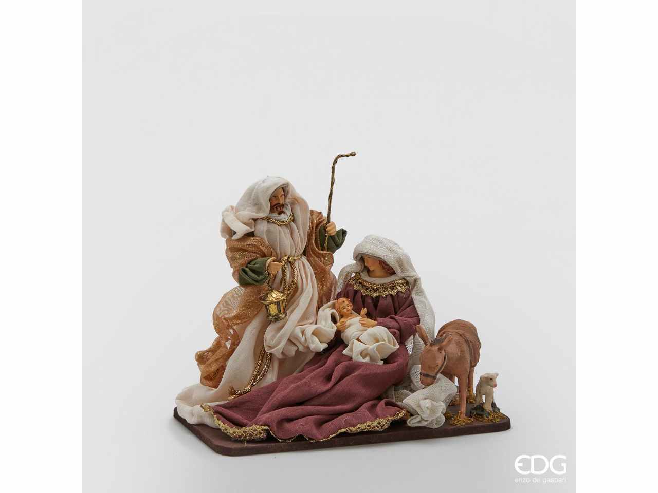 Nativita' king con animali h.25cm burgundy
