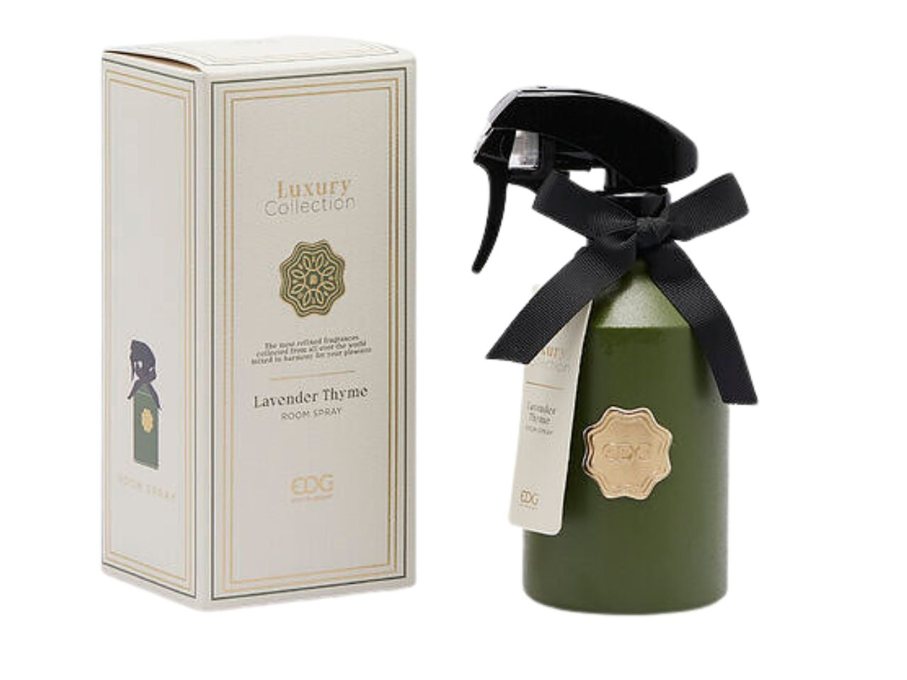 Profumatore spray Luxury in vetro, profumazione Lavander Thyme, con scatola regalo 280 ml - EDG