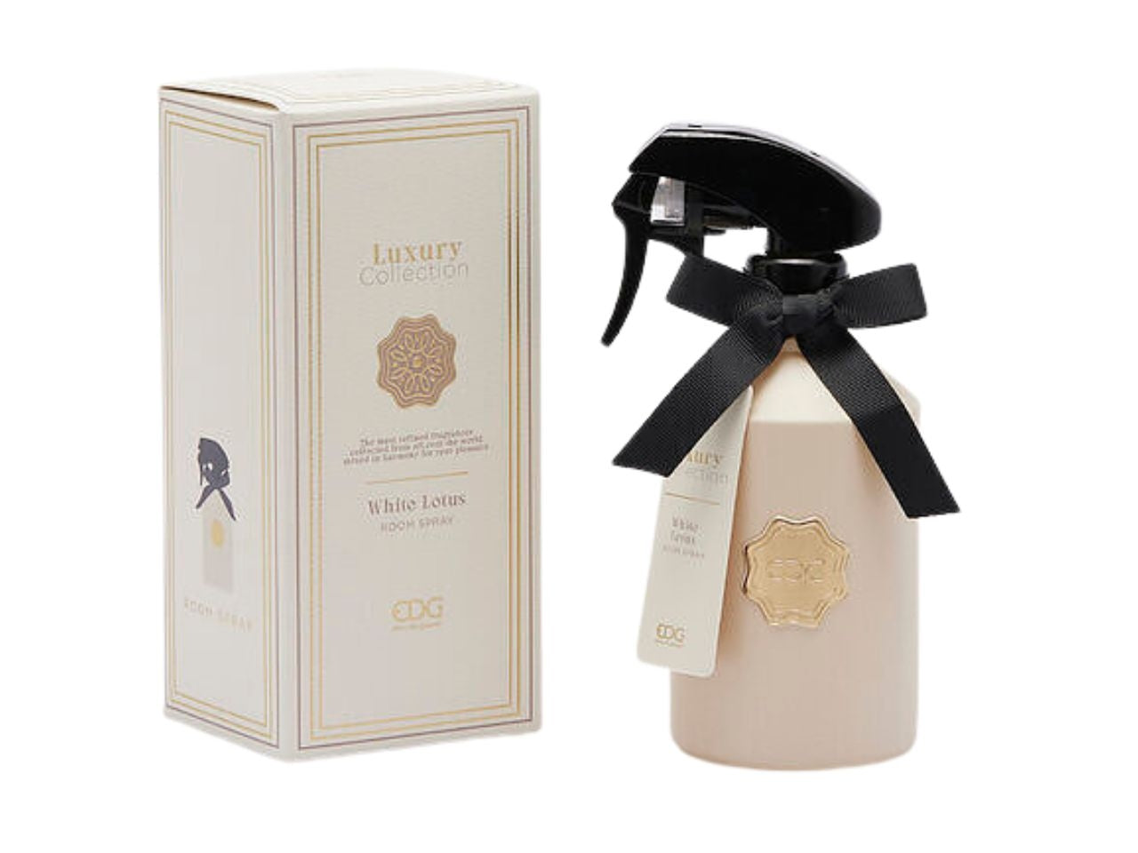 Profumatore spray Luxury in vetro, profumazione White Lotus, con scatola regalo 280 ml - EDG