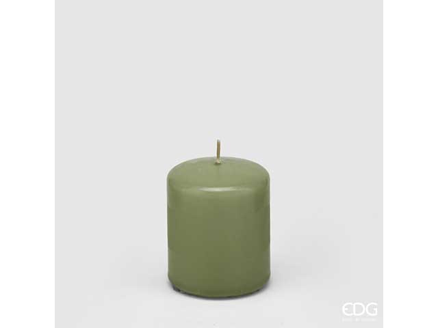 Candela moccolo 7.5x6cm verde 613553.88