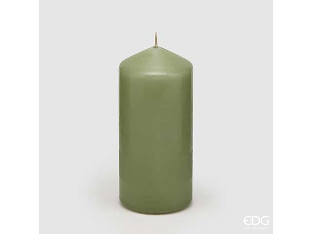 Candela moccolo 15x6.8cm verde 613557.8