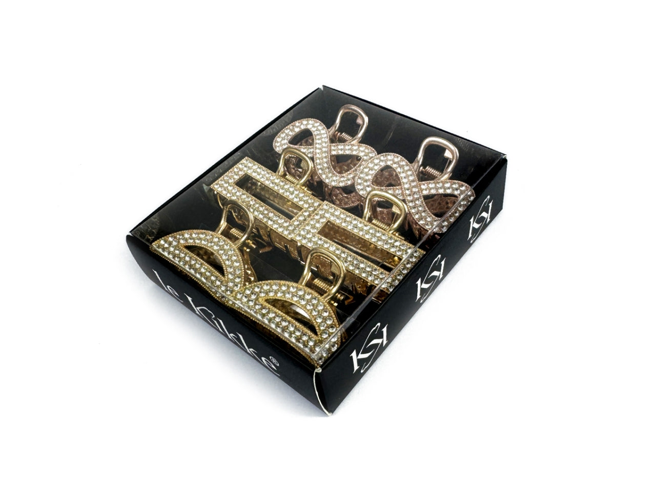 Pinza con micro strass - confezione da 6 pinze