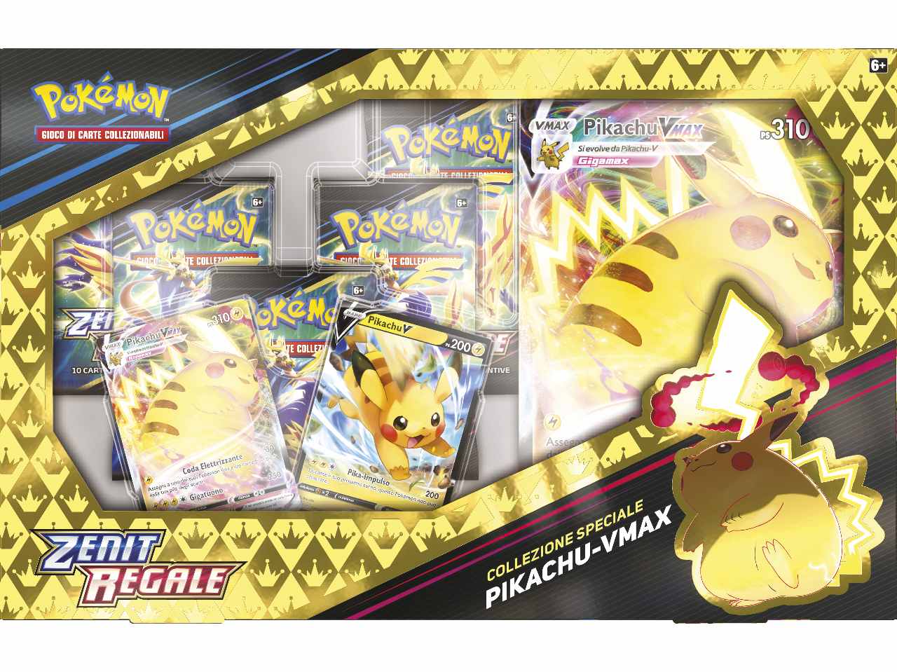 Scatola Premium Carte Pokémon Spada e Scudo 12.5 Zenit Regale Pikachu V Max - Game Vision