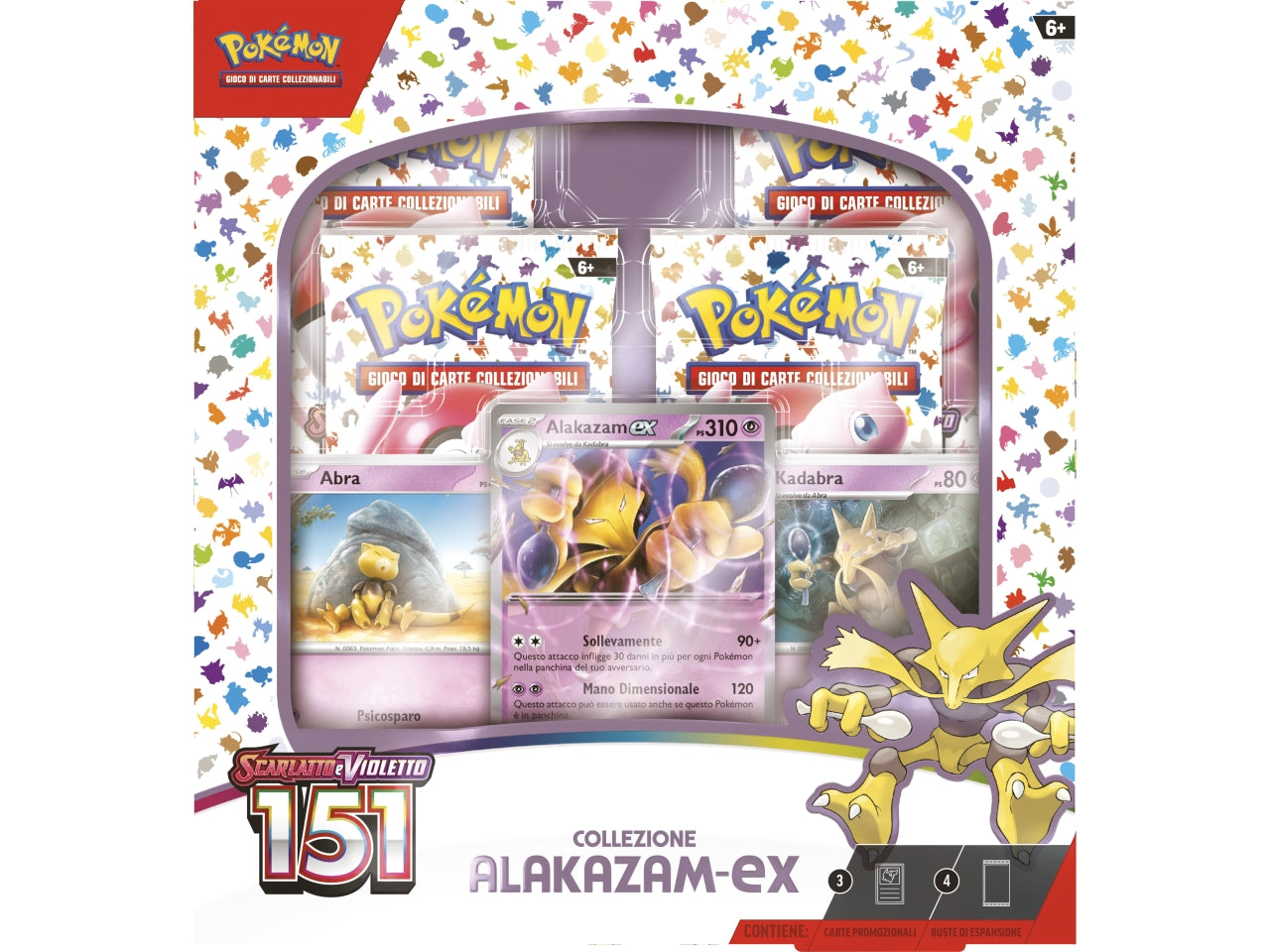 Scatola Carte Pokémon Scarlatto E Violetto 151 Collezione Alakazam-ex - Game Vision