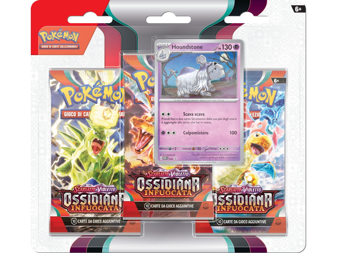 Carte Pokémon Blister Scarlatto e Violetto Ossidiana Infuocata - Evee/Houndstone - Game Vision