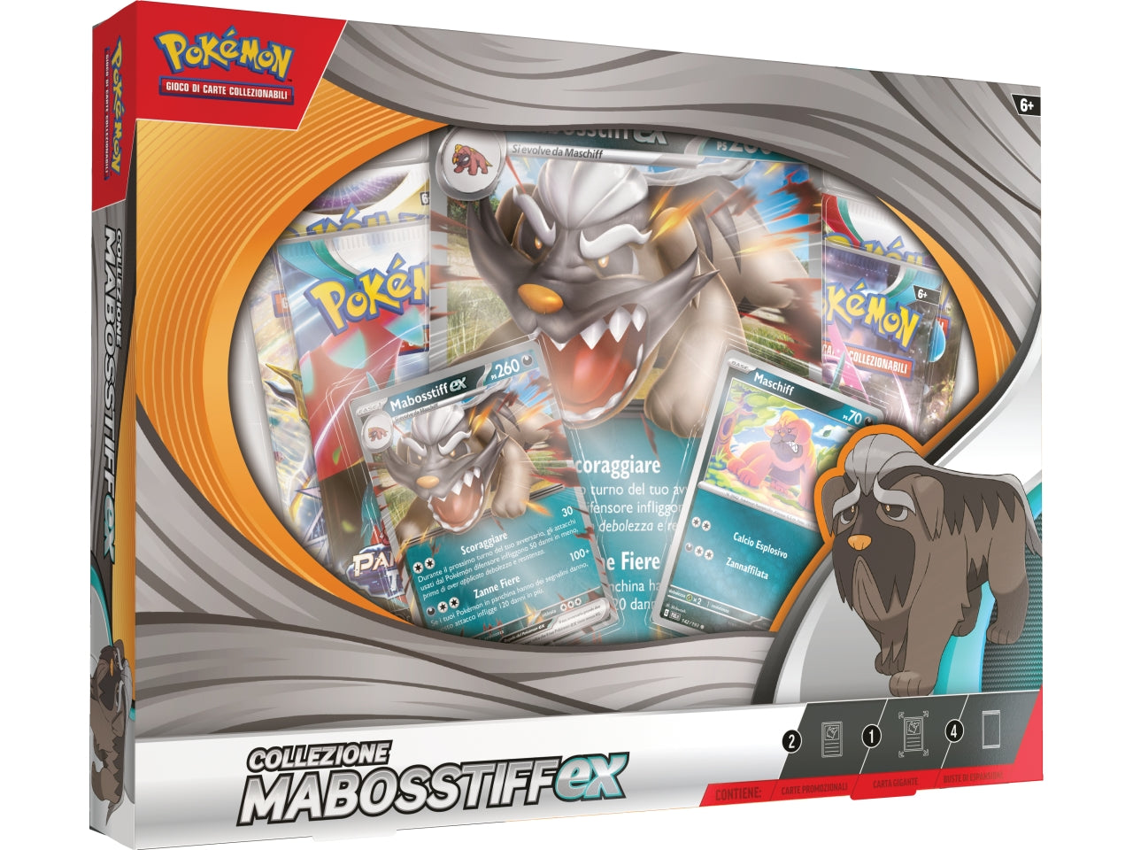 Scatola Carte Pokémon Collezione Mabosstiff Ex - Game Vision