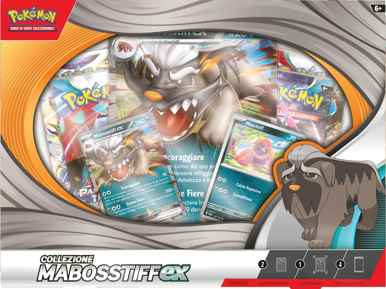 Scatola Carte Pokémon Collezione Mabosstiff Ex - Game Vision