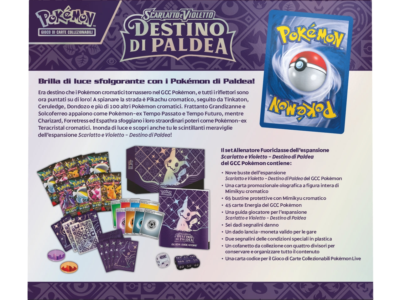 Set Allenatore Fuoriclasse Carte Pokémon Scarlatto E Violetto 4.5 Destino Di Paldea - Game Vision