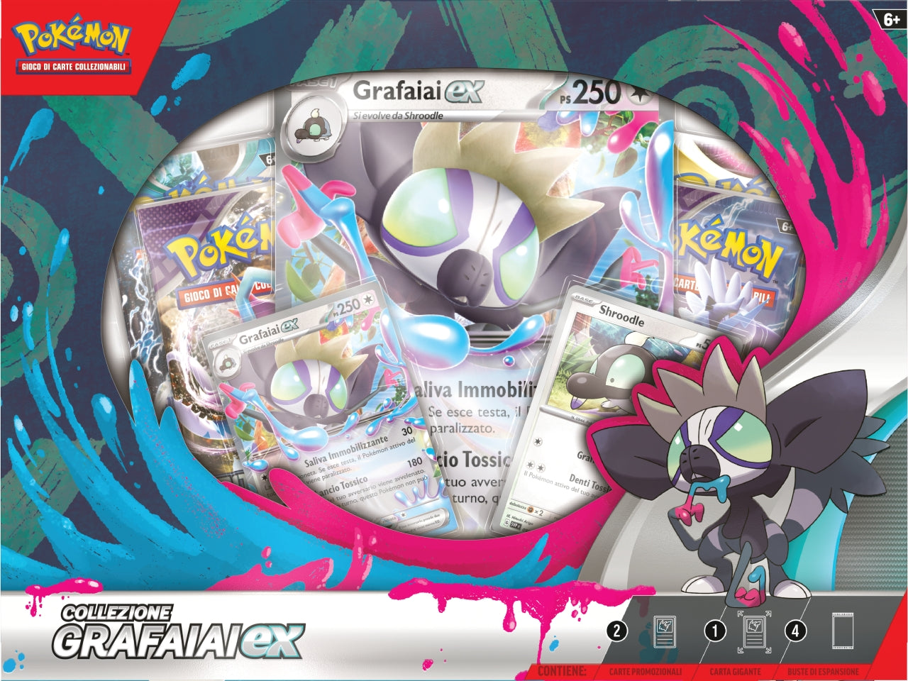 Scatola Carte Pokémon Collezione Grafaiai Ex - Game Vision