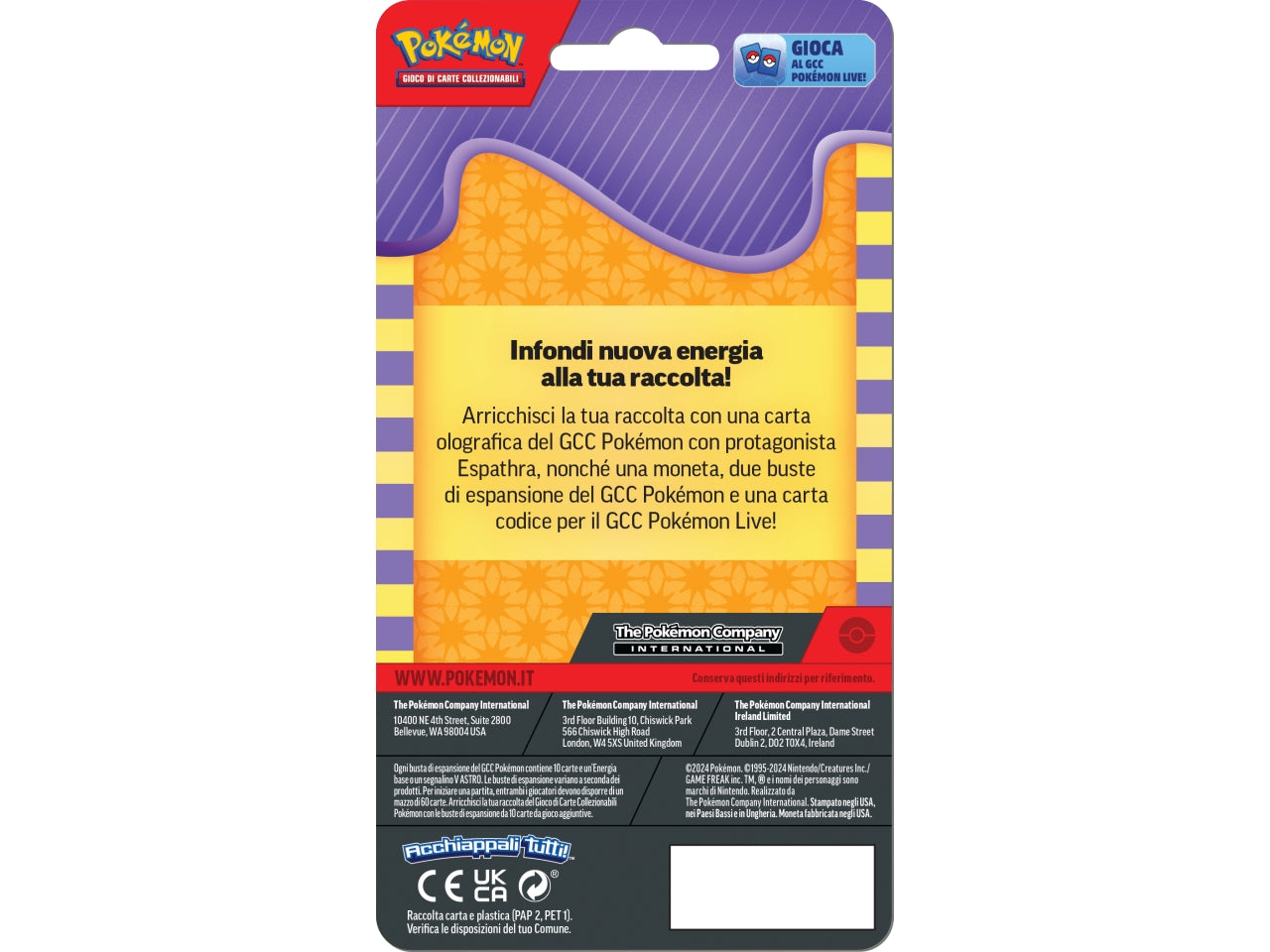 Pokemon - blister 2 bustine + 1 moneta + 1 promo card linee varie - serie 2