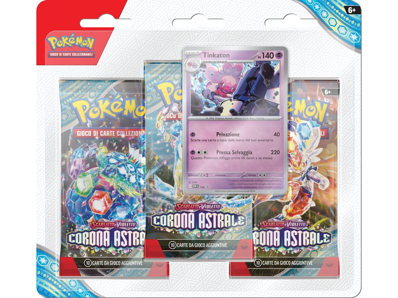 Pokemon - blister 3 bustine + 1 card scarlatto e violetto - 07
