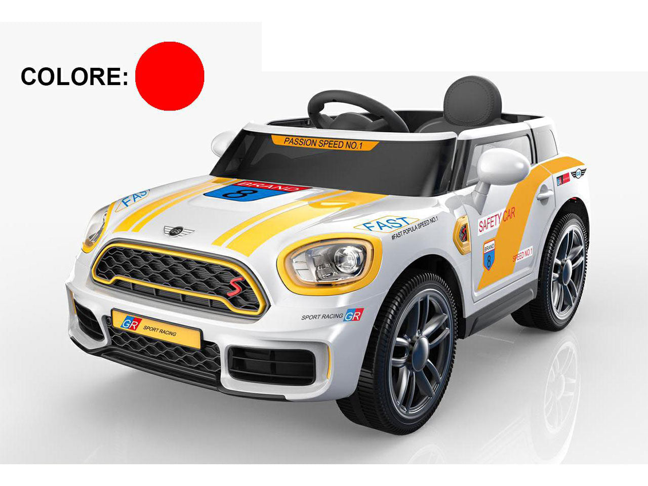 Auto new cartoon road 12v radiocomandata 588 rossa