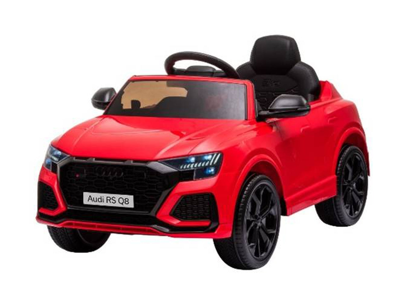 Auto radiocomandata audi q8 rs con sedile in pelle 12v rossa