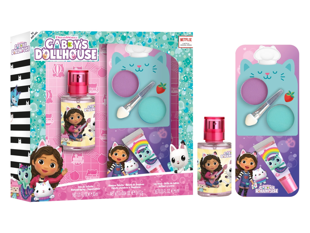 Gabby's dollhouse giftset eau de toilette 30ml + lipgloss + eyeshadow