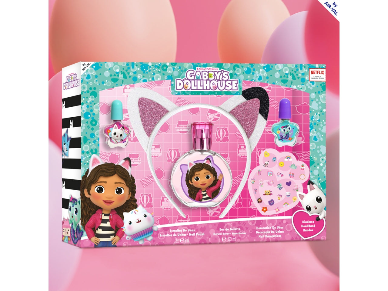 Gabby's dollhouse gift set eau de toilette 50ml + diadem + manicure kit