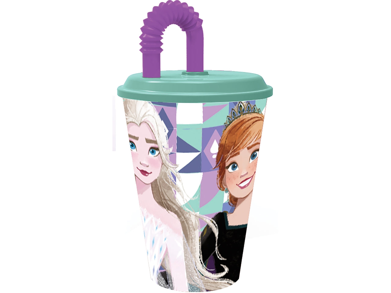 Frozen bicchiere da 430ml con cannuccia