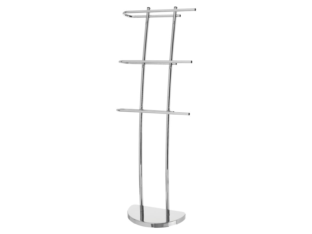 Porta asciugamano con 3 braccia in metallo cromato misura 39x18x105cm