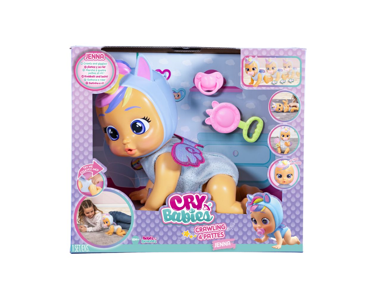 Cry Babies Crawling Jenna Bambola Interattiva - IMC Toys