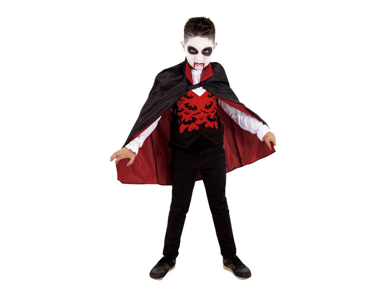 Rubies vestito vampirello taglia s 3-4 anni per bambini - include: mantello e camicia stampata. non include i pantaloni