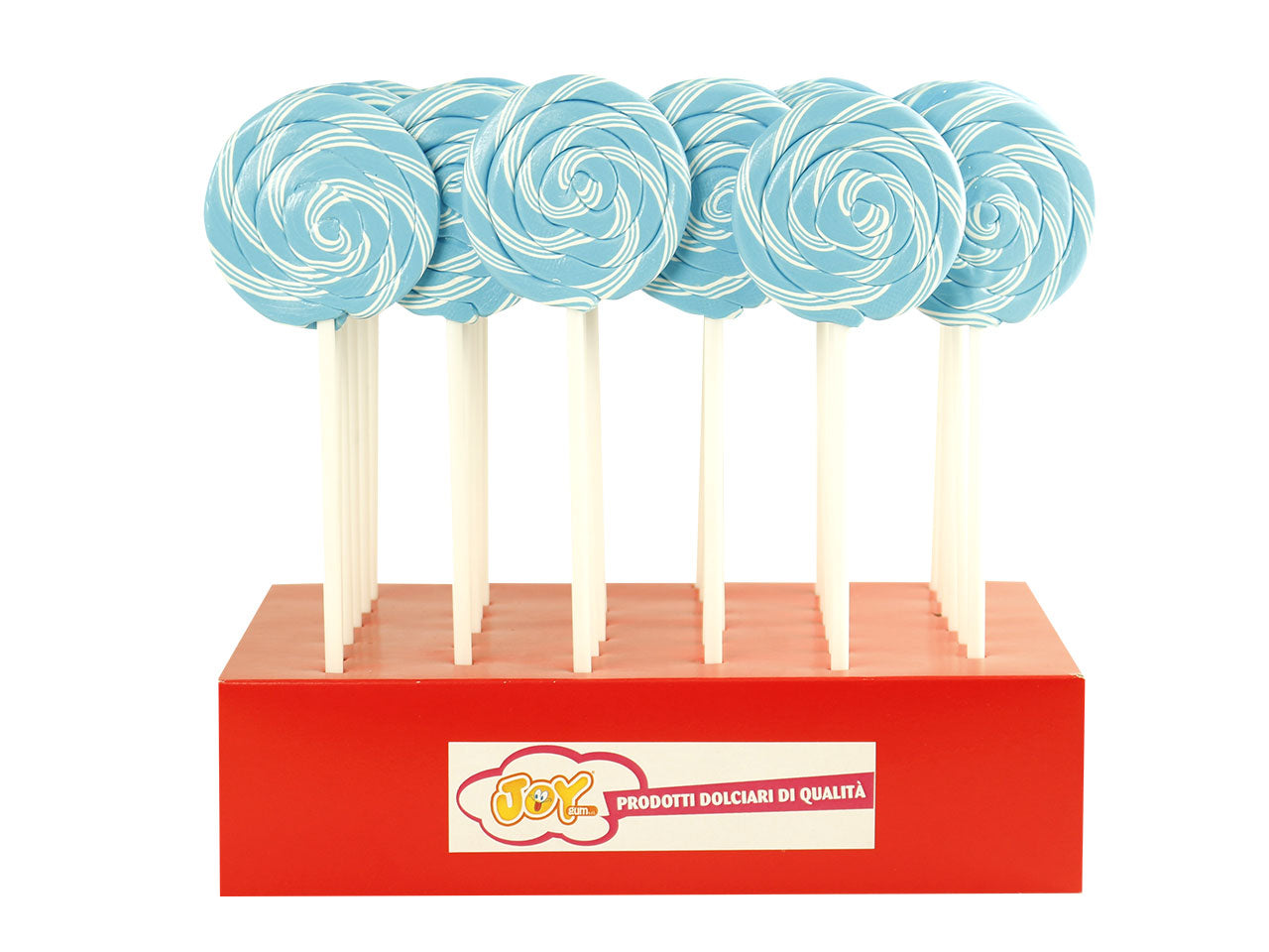 Lecca lecca spiral celeste e bianco 40gr