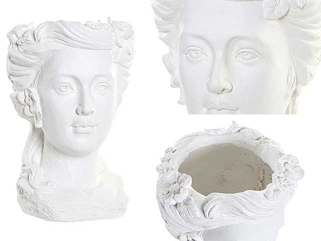 Fioriera testa donna 23x23x32 mc-182871