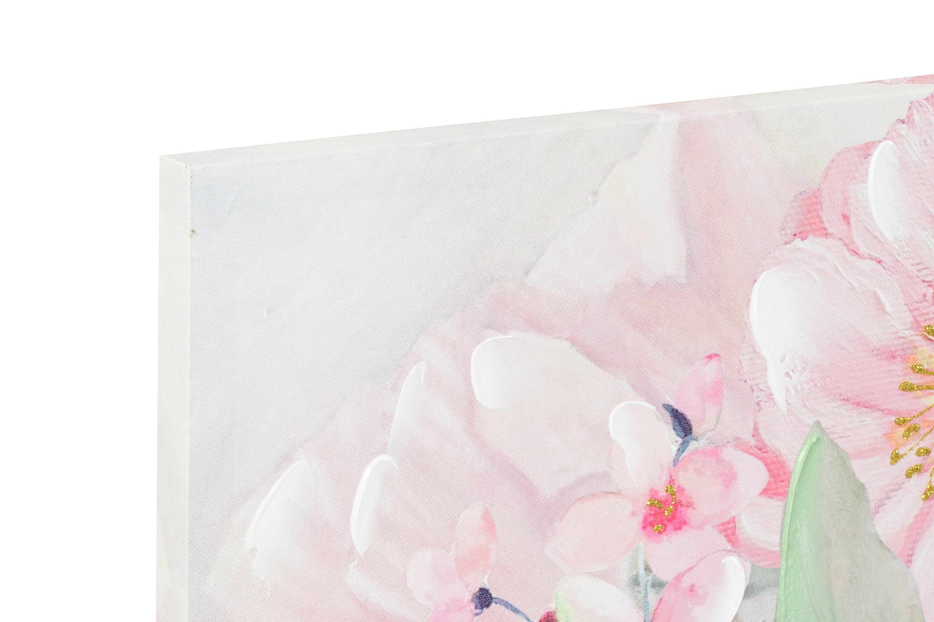 Quadro tela in mdf 60x2,5x60cm decoro fiori in 2 modelli assortiti