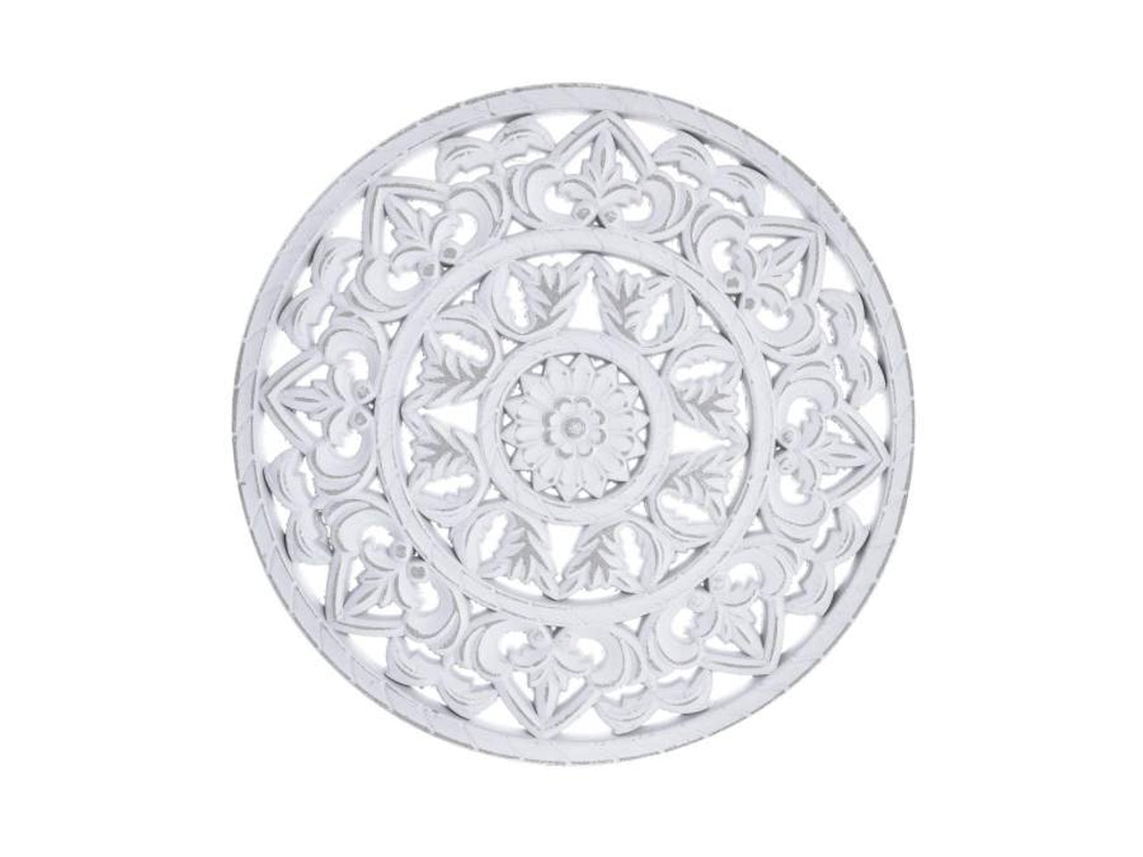 Decorazione rosone da parete boho bianco 30x2 cm - Item