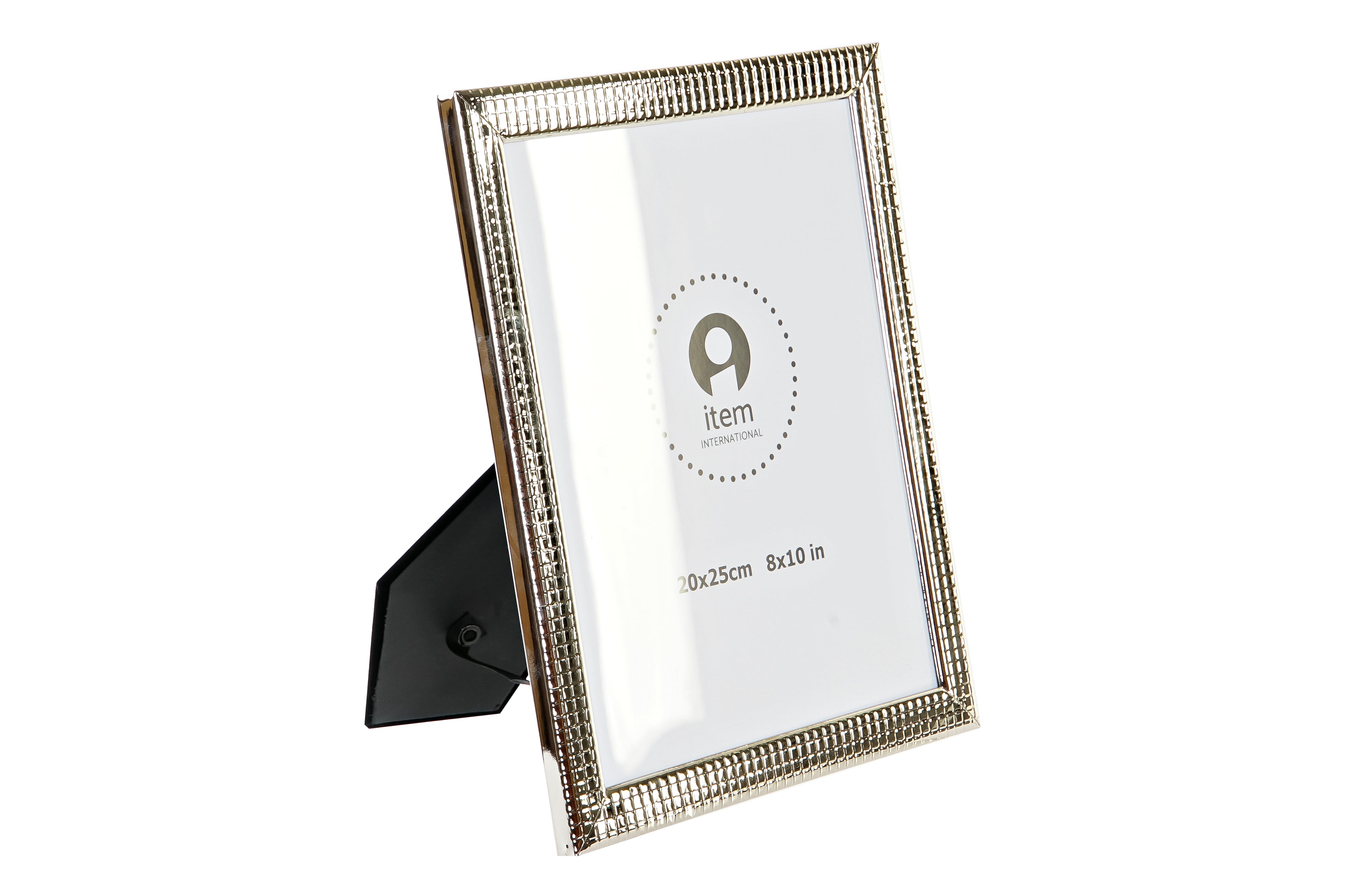 Cornice foto 20x25cm in metallo 22x2x27cm platinato
