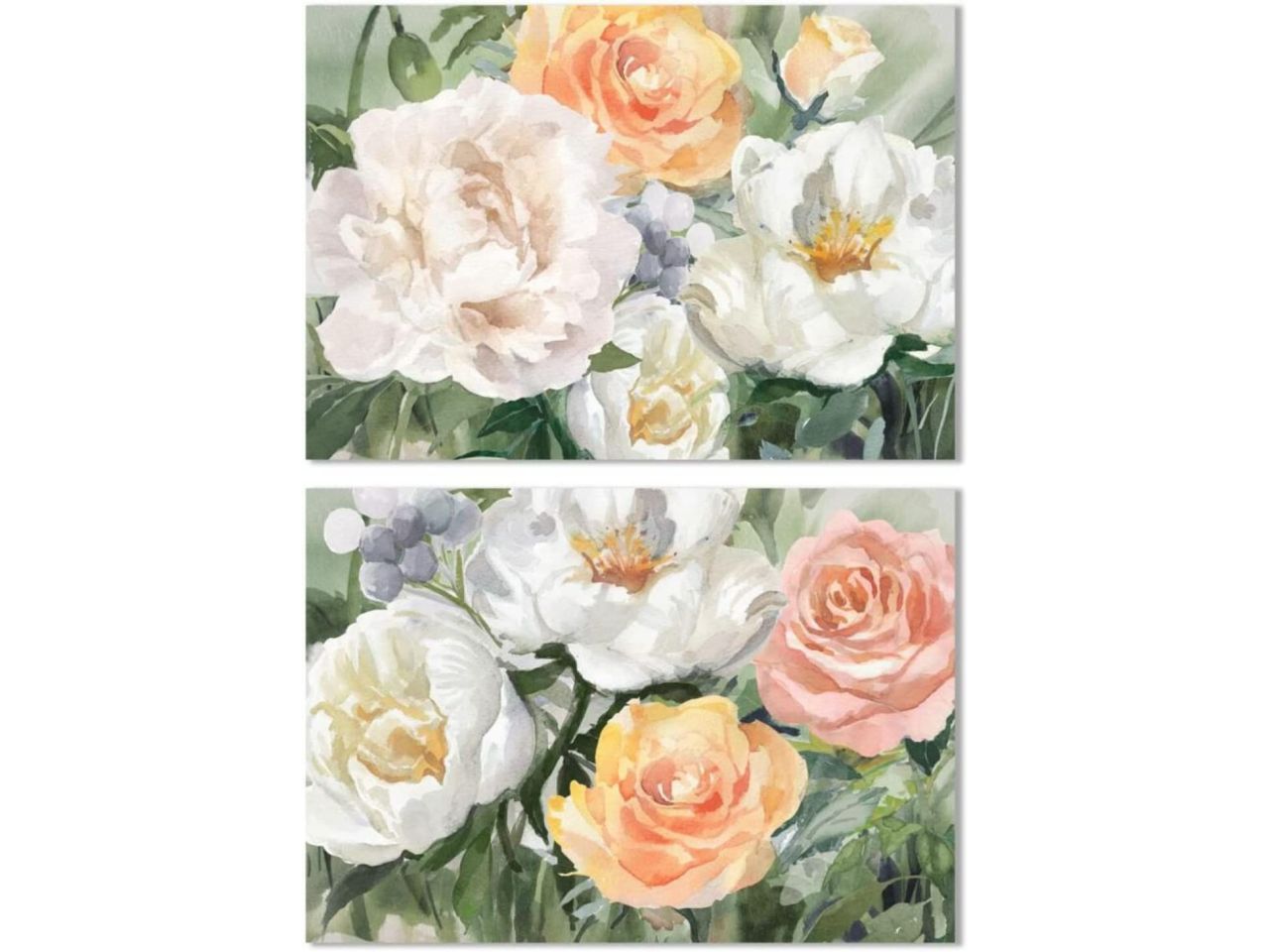 Quadro tela in mdf 90x2,5x60cm decoro fiori in 2 modelli assortiti
