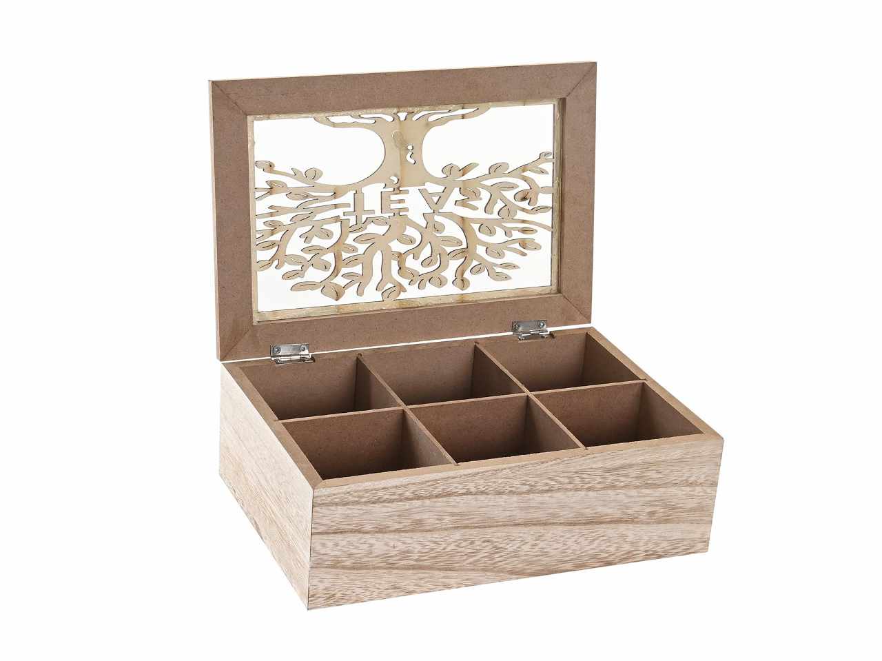 Scatola infusioni mdf cristallo 24x16x8 albero