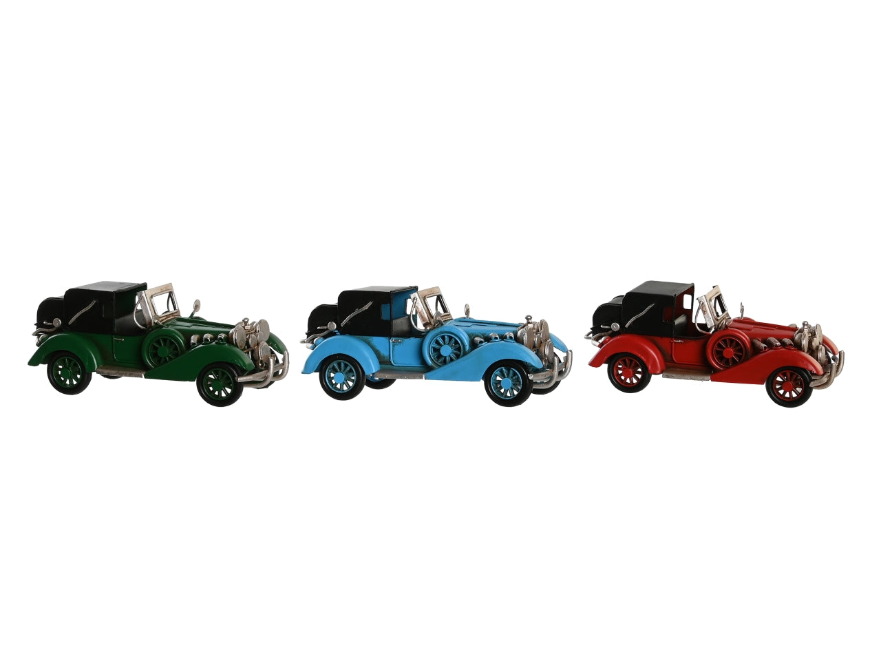 Auto decorazione in metallo misura 16x7,5x7cm in 3 modelli assortiti