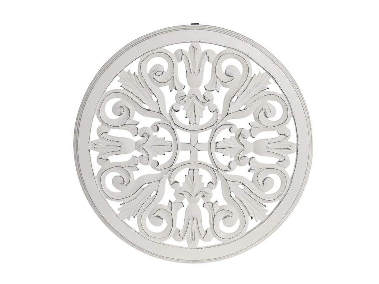 Decorazione rosone da parete boho bianco 45x2 cm - Item