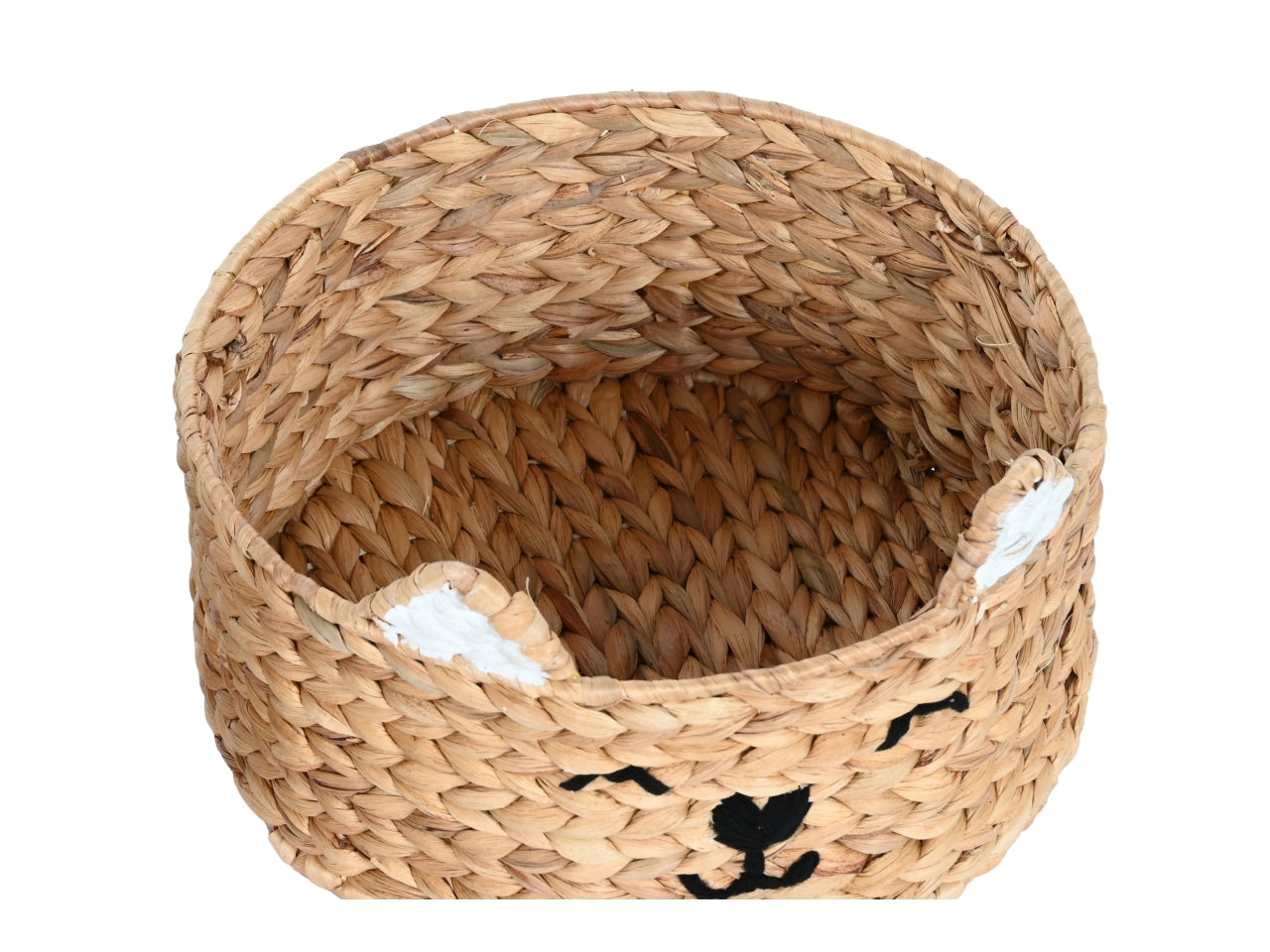 Cesta junco misura 40x40x25cm animali colore marrone il set comprende 3 ceste