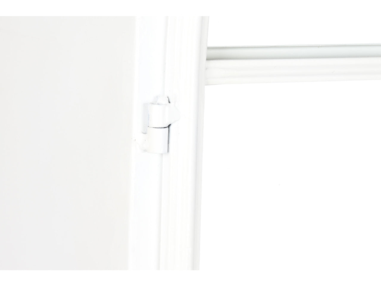 Vetrina metallo cristallo 91x36,5x172 bianco