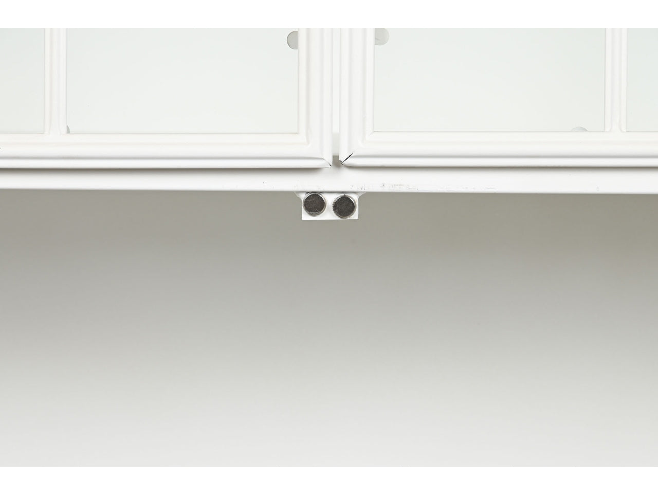 Vetrina metallo cristallo 91x36,5x172 bianco