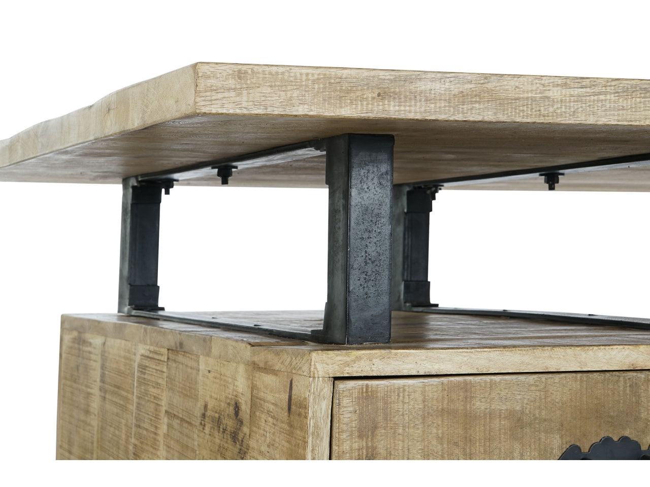 Scrivania in mango e metallo misura 160x80x75cm