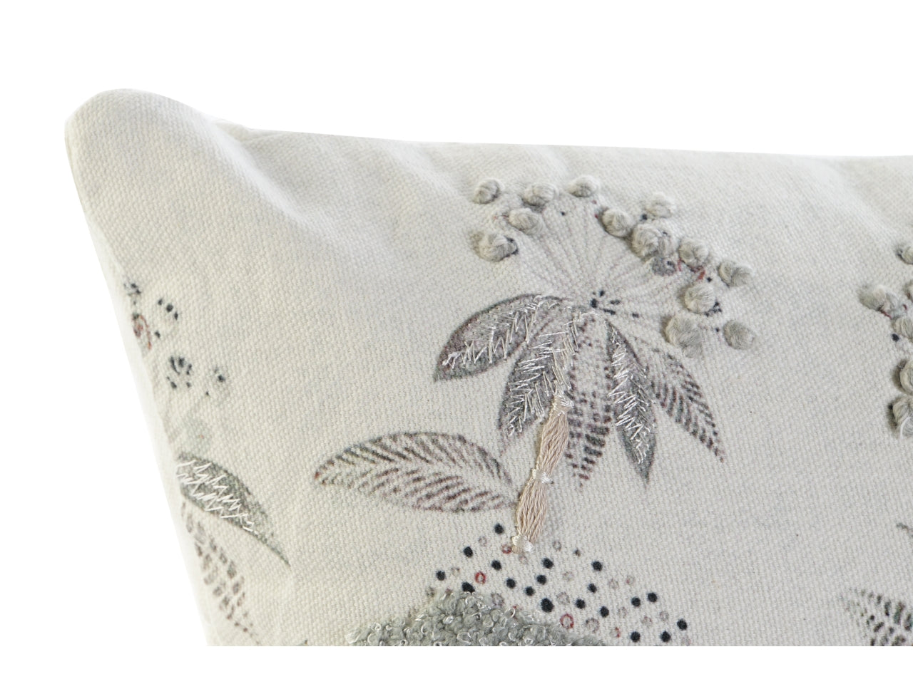 Cuscino in cotone misura 50x15x30cm capacita' 400gr con ricamo multicolore