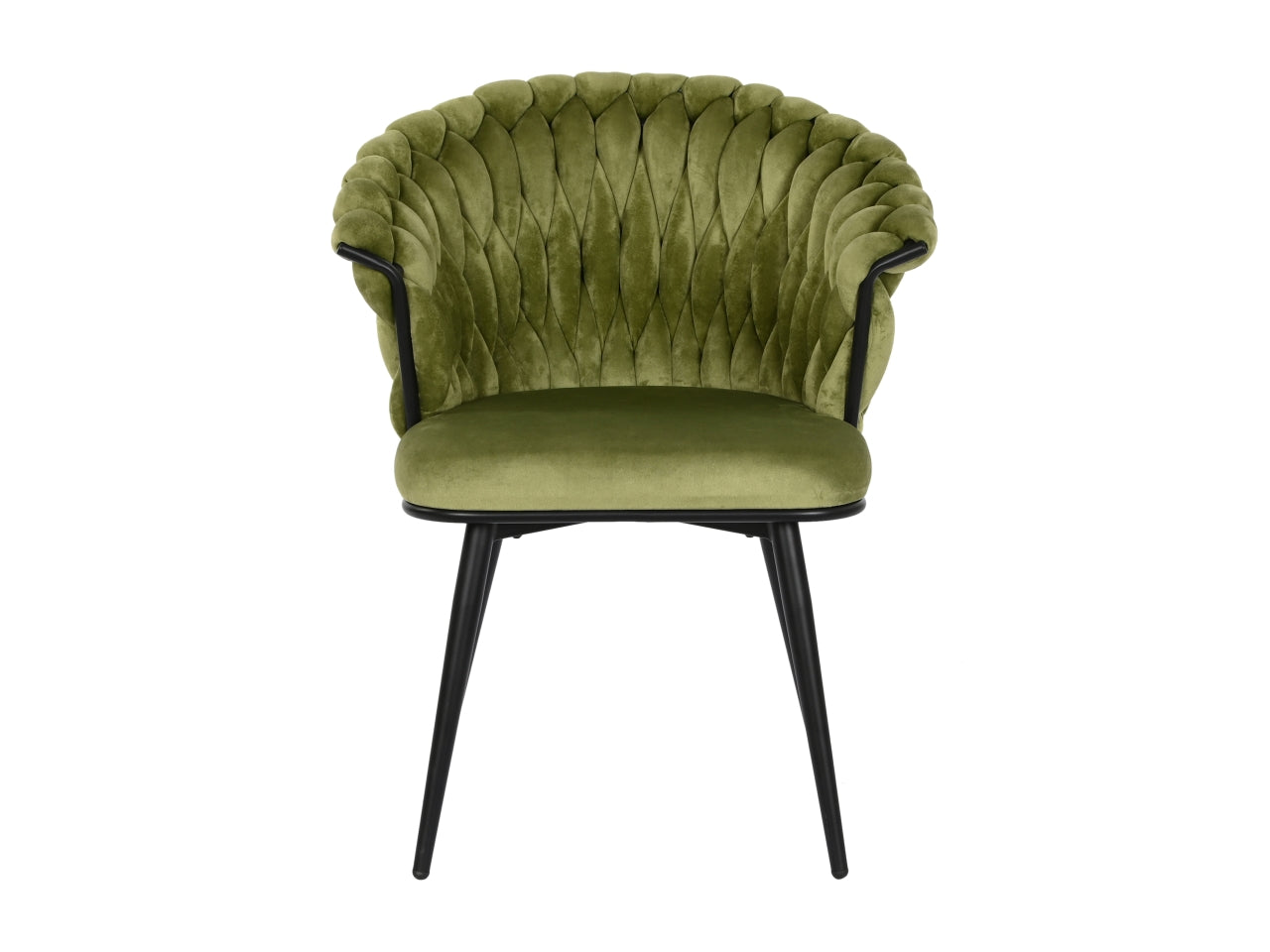 Sedia in metallo e velluto verde vintage 60x66x84 cm - Item