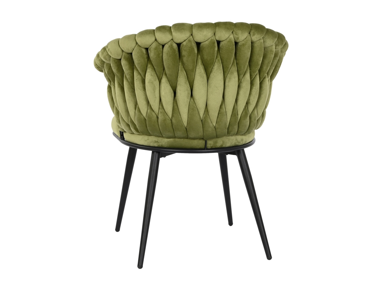 Sedia in metallo e velluto verde vintage 60x66x84 cm - Item