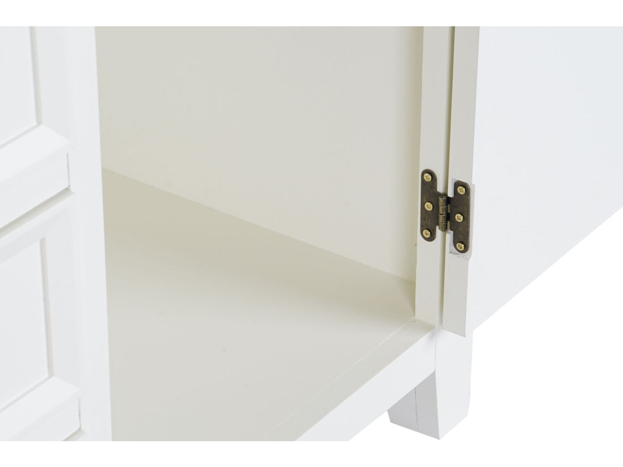 Buffet in paulownia misura 122x40x77cm con 6 cassetti colore beige