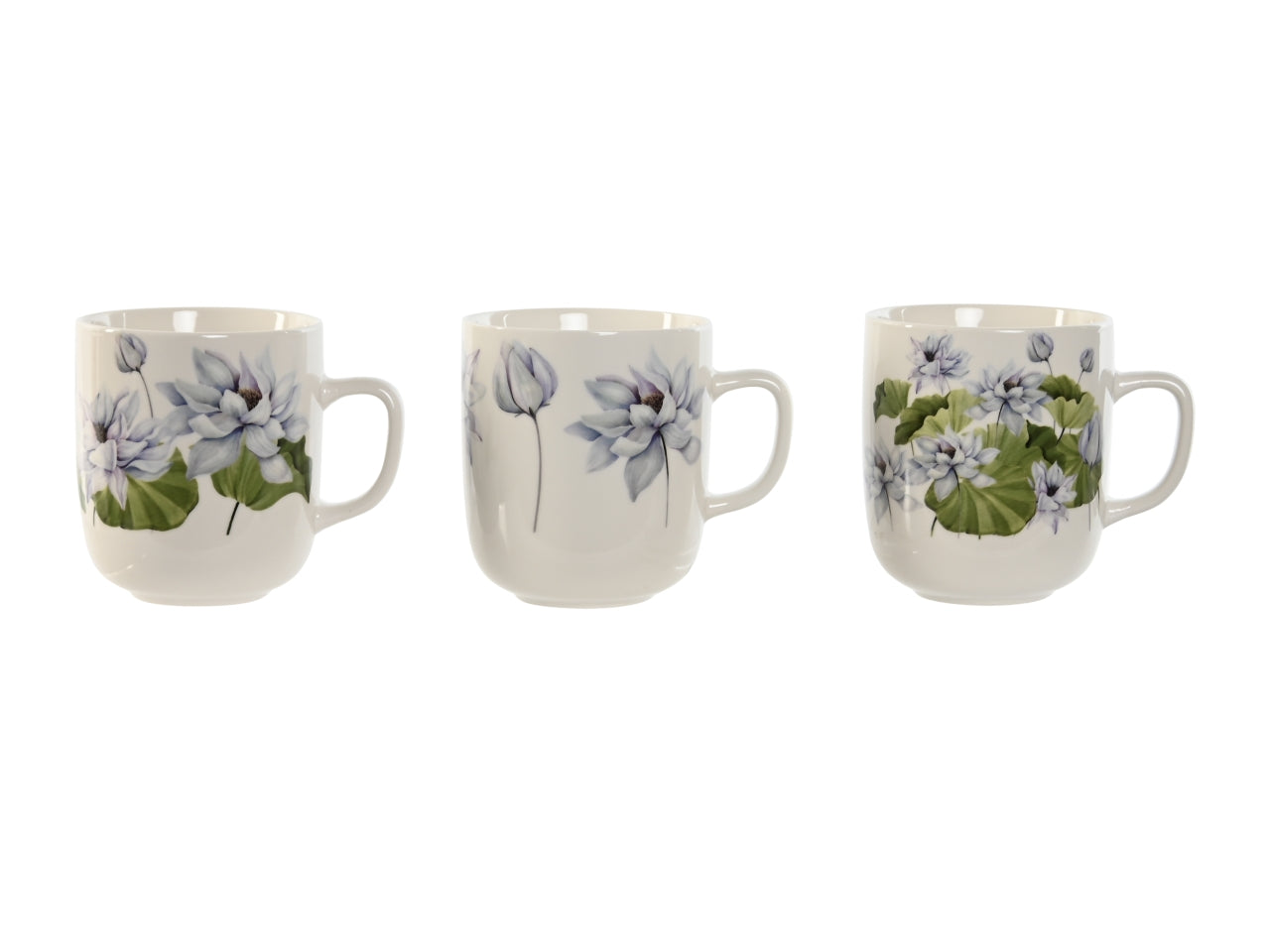 Tazza in porcellana misura 12x8,5x10cm capacita' 380ml in 3 modelli assortiti