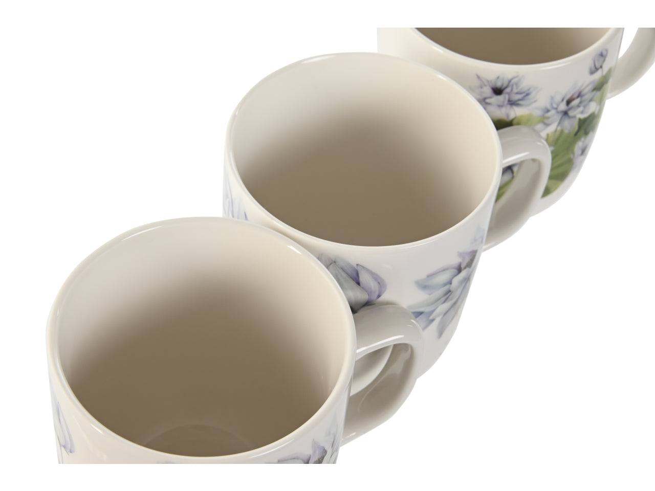 Tazza in porcellana misura 12x8,5x10cm capacita' 380ml in 3 modelli assortiti