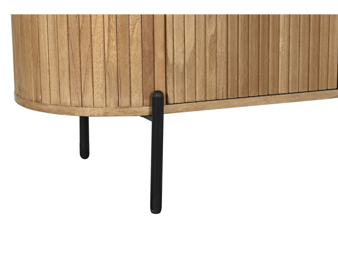 Cassettiera in paulownia e metallo misura 110x39x170cm colore naturale