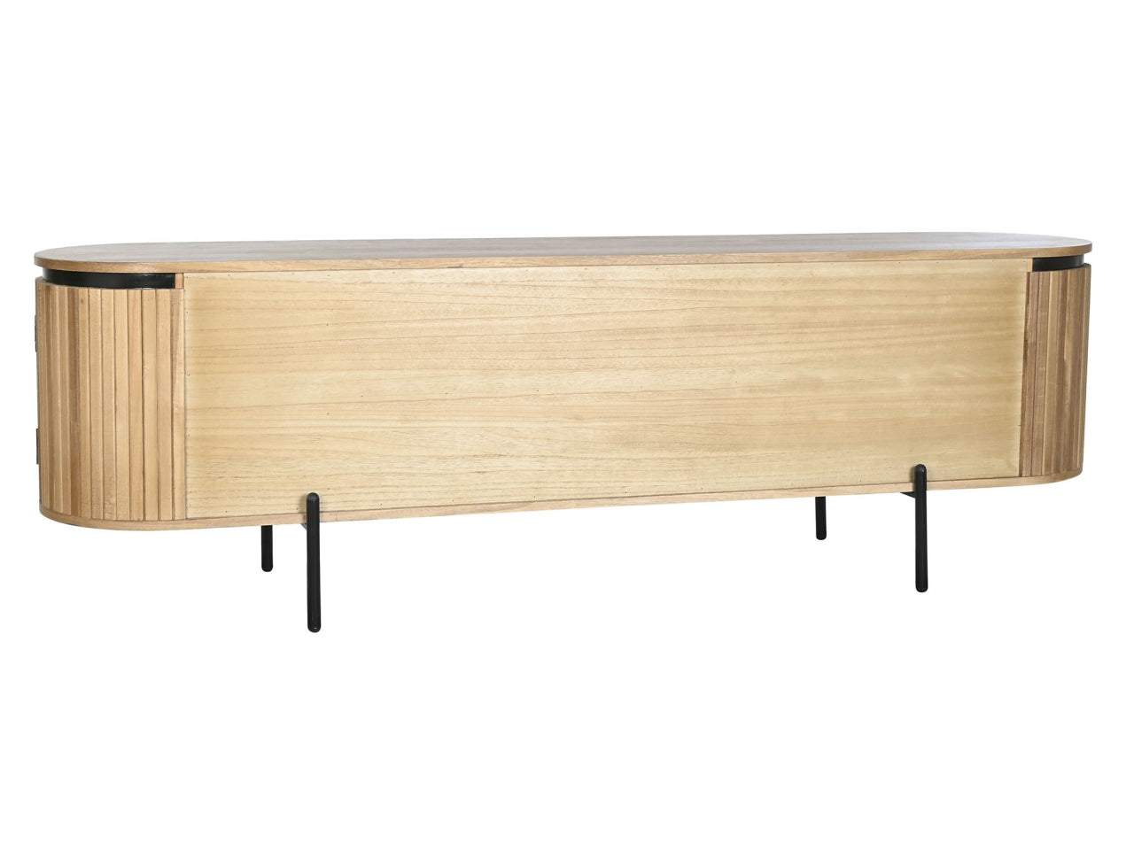 Mobile porta tv in paulownia e metallo misura 180x40x55cm colore naturale