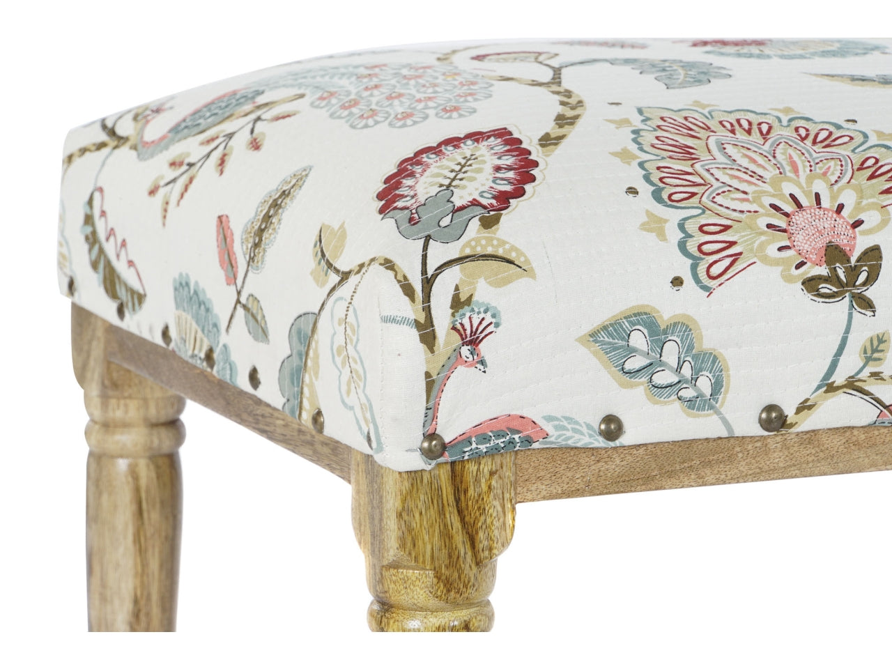 Cassapanca cotone e mango misura 121x43x46cm multicolore